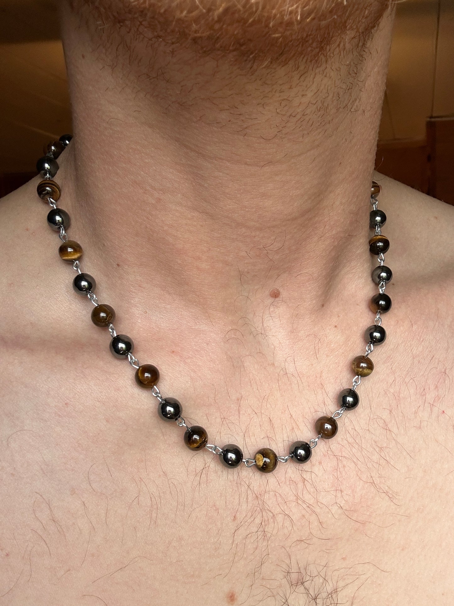 Tigers Eye & Hematite Necklace