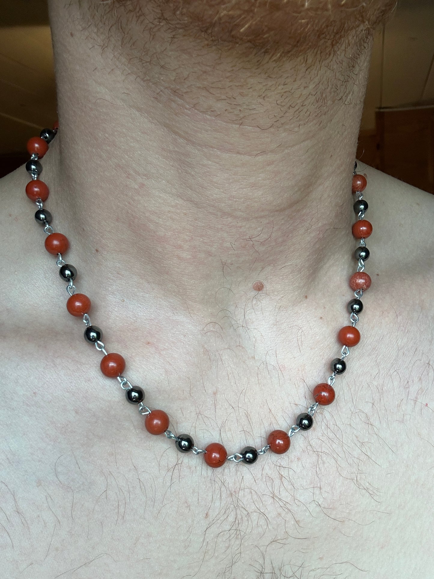Red Jasper & Hematite Necklace