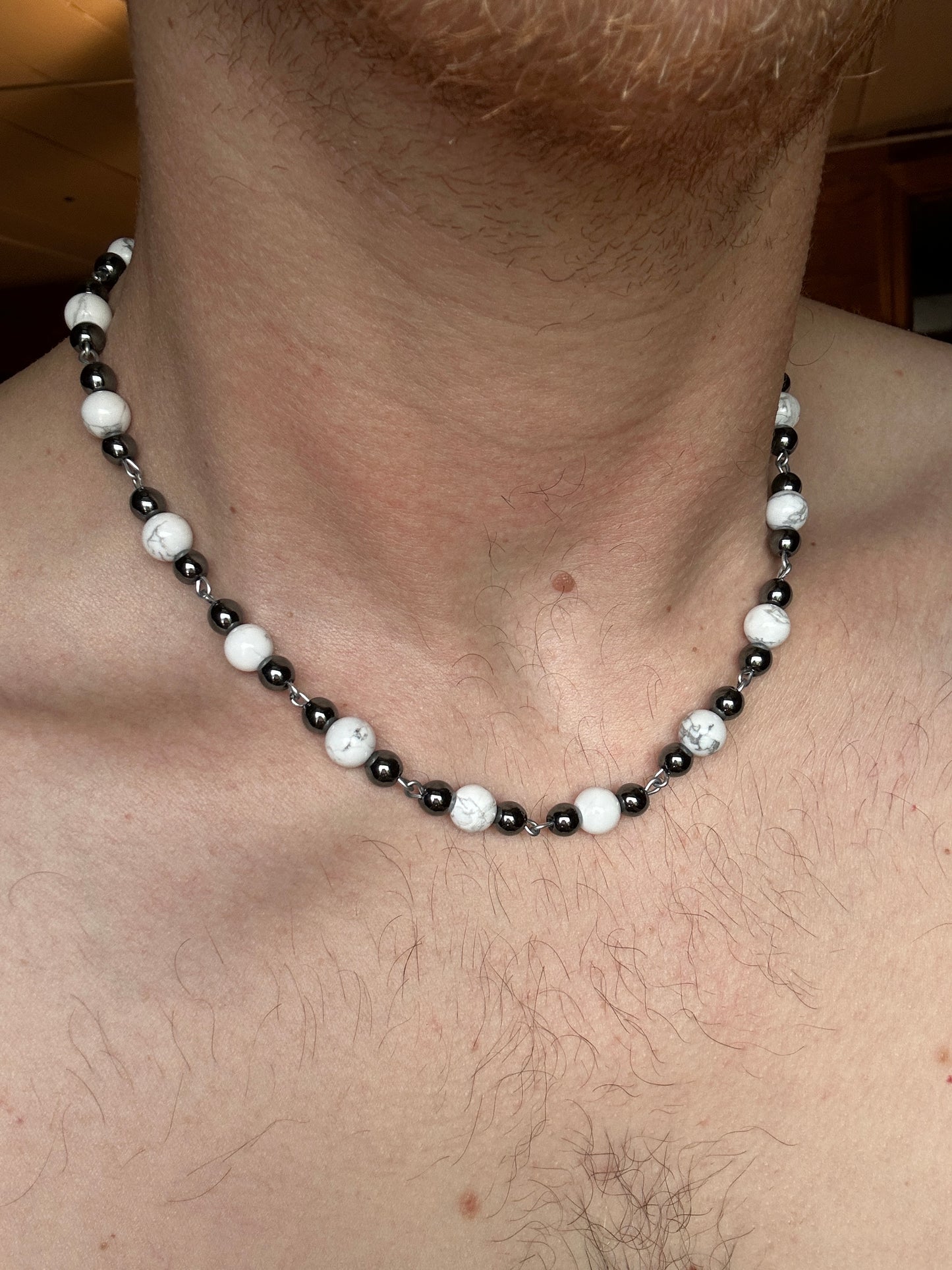 Howlite & Hematite Necklace